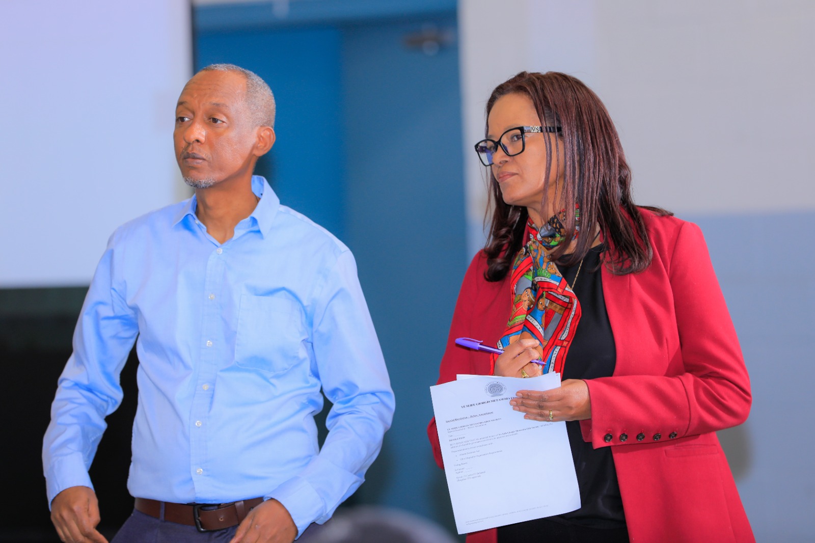 Committee members present to the assembly