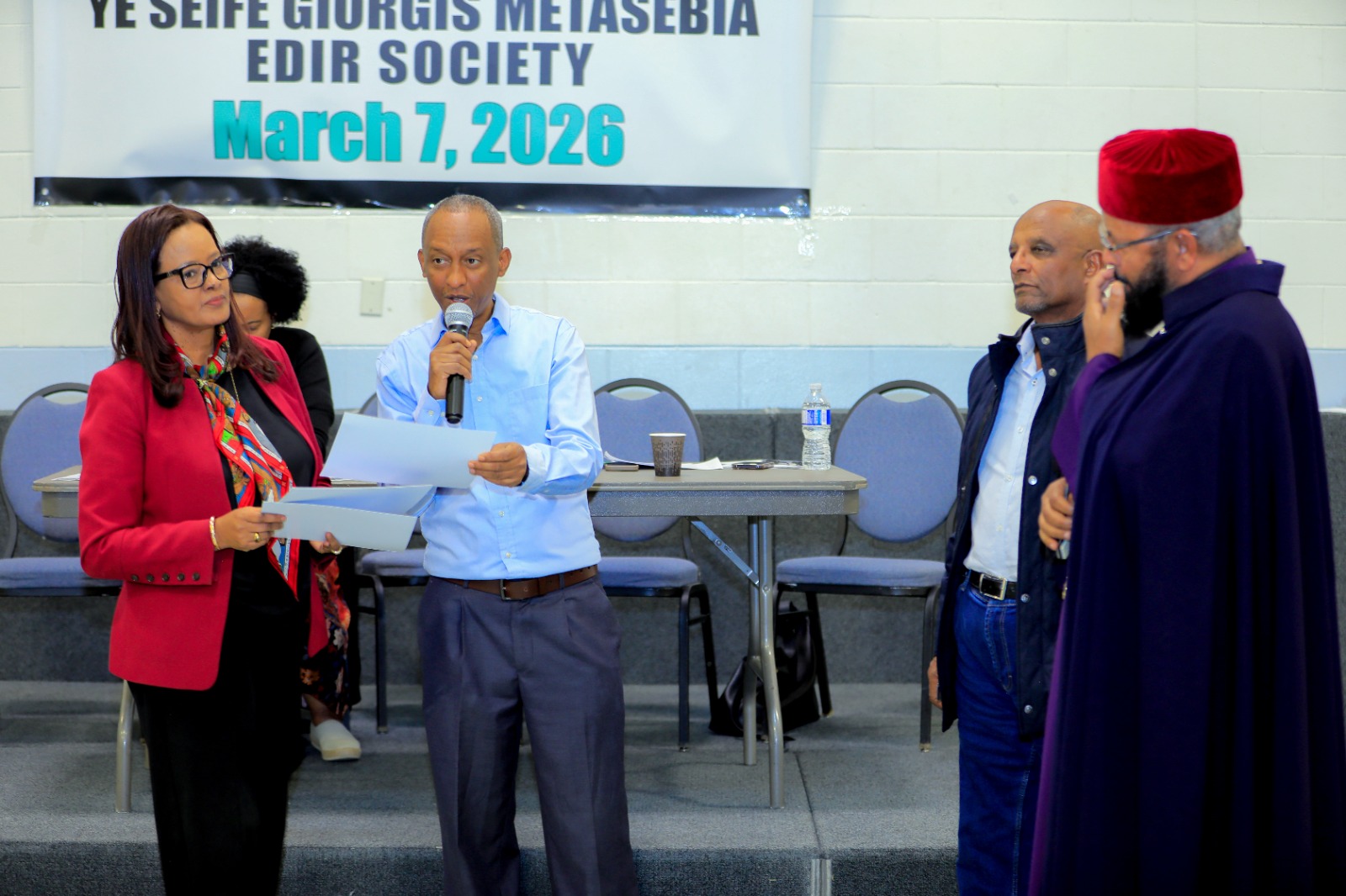 Committee and clergy lead the proceedings