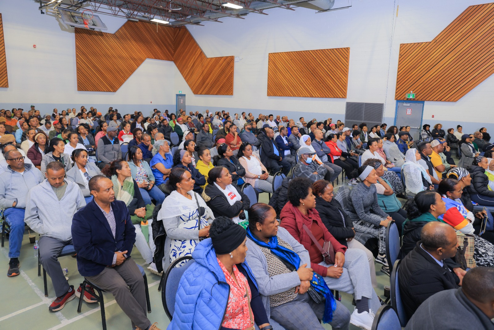 A full hall of members gathered for the meeting